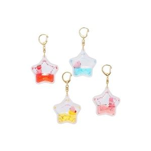 NEW Nintendo Game Kirby Star Floating Liquid Star Tsunameez Keychain